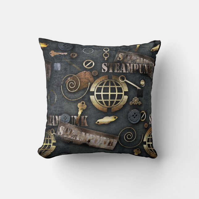 Coussin Steampunk, scrapbooking (Recto)