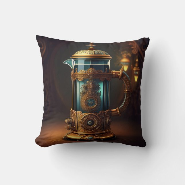 Coussin Steampunk Style French Press (Recto)