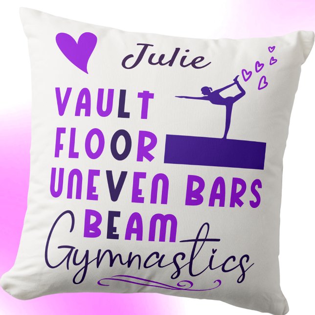 Coussin Stick the Landing 🏅 Love Gymnastique (Créateur téléchargé)