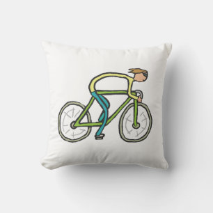 Coussin Stickman cycliste