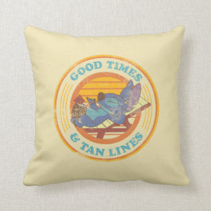 Coussin Stitch   Bons temps et lignes de bronzage