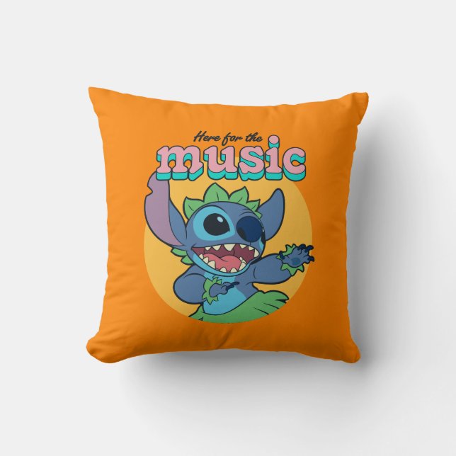Coussin Stitch | Ici pour la musique (Recto)