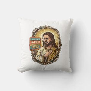 Coussin Stockage en nuage de Jésus plein avertissement Pay