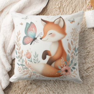Coussin Storybook Woodland Baby Fox Et Papillon