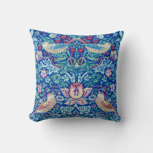 Coussin Strawberry Thief Blue, William Morris
