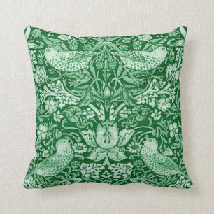 Coussin Strawberry Thief Green, William Morris