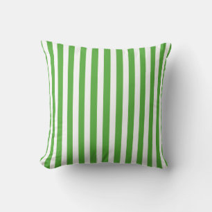 Coussin Stripes automnales vertes à feuilles
