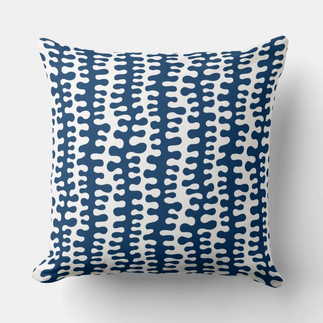 Coussin Stripes Bio - Style Indigo (Recto)