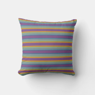Coussin Stripes - bleu violet jaune