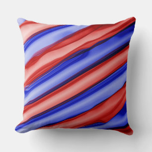 COUSSIN STRIPES DE REGARDE ROUGE ET BLEUE PATRIOTIQUE