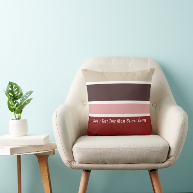 Coussin Stripes Feminine Coffee Maman Citation (Chaise)