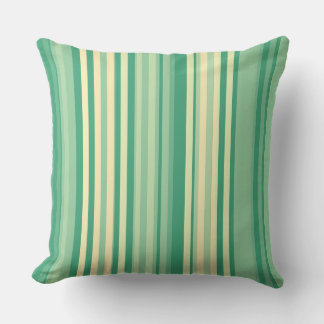 Coussin Stripes Mélange vert et blé de la mer
