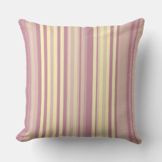 Coussin Stripes Plum pâle et Blé