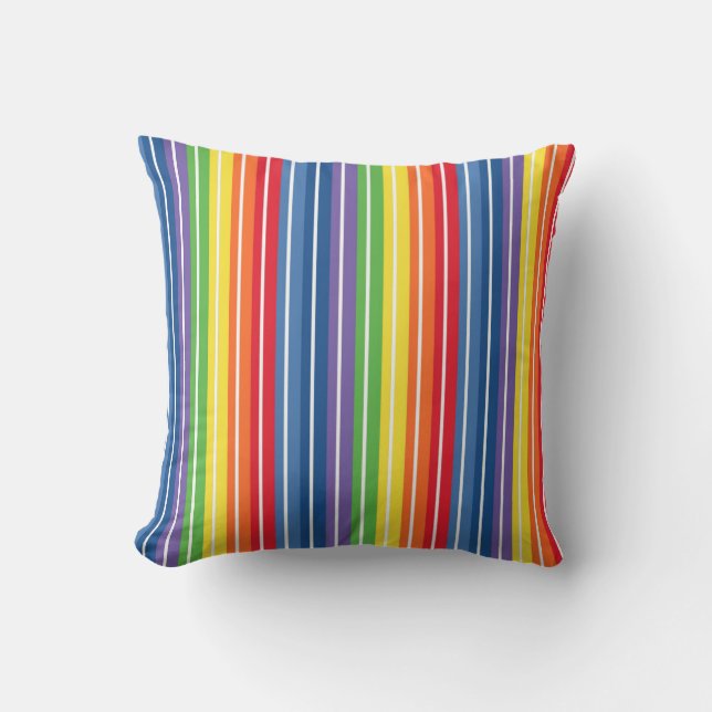 Coussin StripeThrow coloré (Recto)