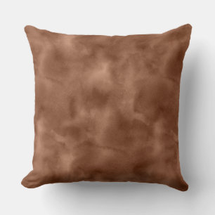 Coussin Style d'aquarelle Abstraite Brown