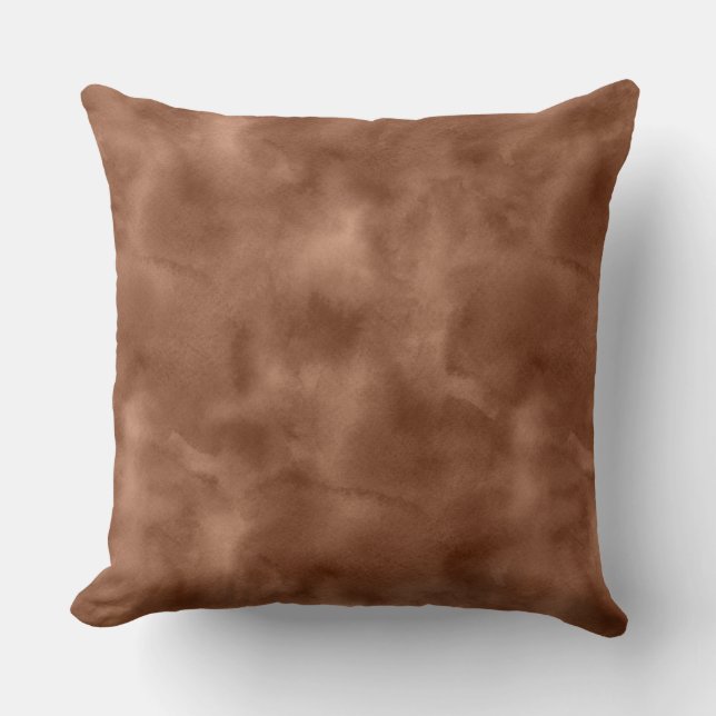 Coussin Style d'aquarelle Abstraite Brown (Recto)