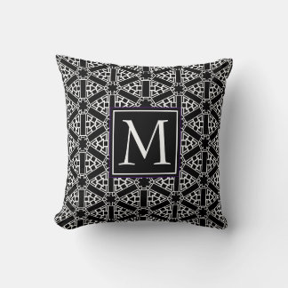 Coussin Style géométrique noir et blanc