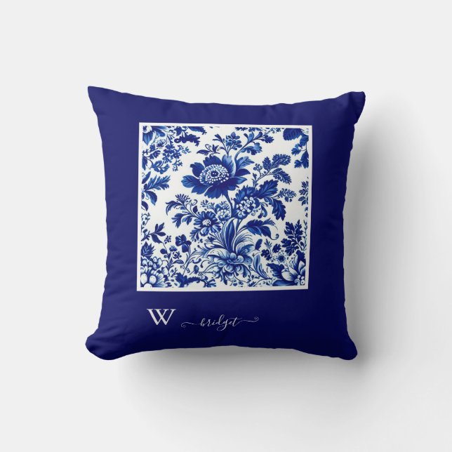Coussin Style Hampton Toile Français (Recto)