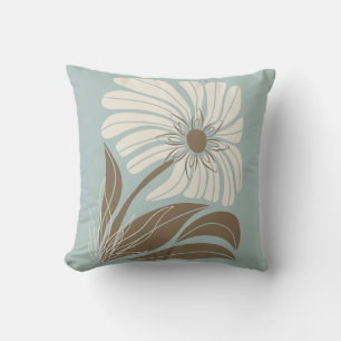 Coussin Style hawaïen simpliste rétro Fleur simple
