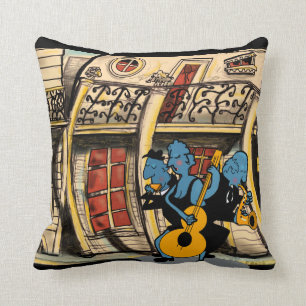 Coussin STYLE JAZZ NEW ORLEANS par Slipperywindow