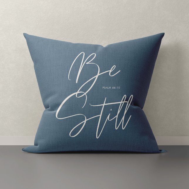Coussin Style moderne Be Still Texte Psaume Couleur person (Créateur téléchargé)