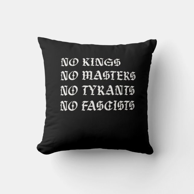 Coussin Style Pas de rois pas de maîtres pas de tyrans pas (Recto)