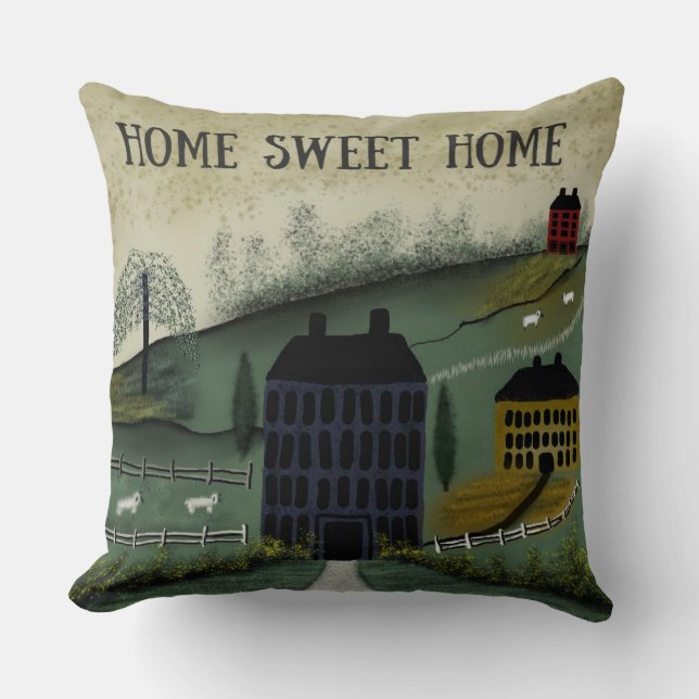 Coussin "Style primitif/Accueil" JETER UN COUP D'OEIL (Recto)
