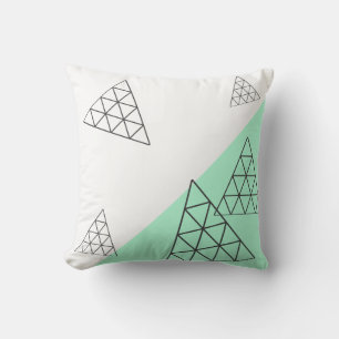 Coussin Style Pyramide Triangle Géométrie Pastel