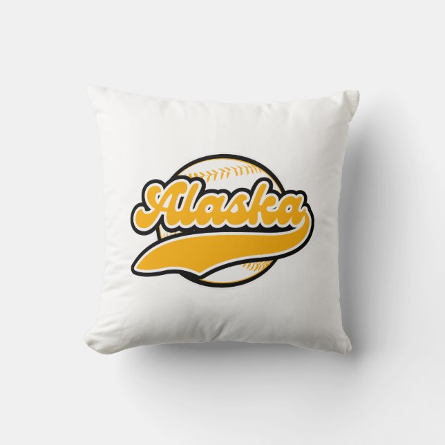 Coussin Style Yellow Alaska College University Style Natio (Recto)