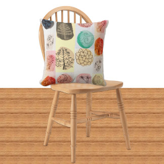 Coussin Stylo à projecteur moderne et encre Motif naturel