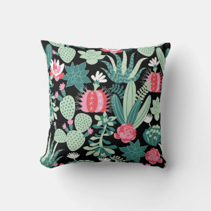 Coussin Succulents de style scandinave Motif sans couture