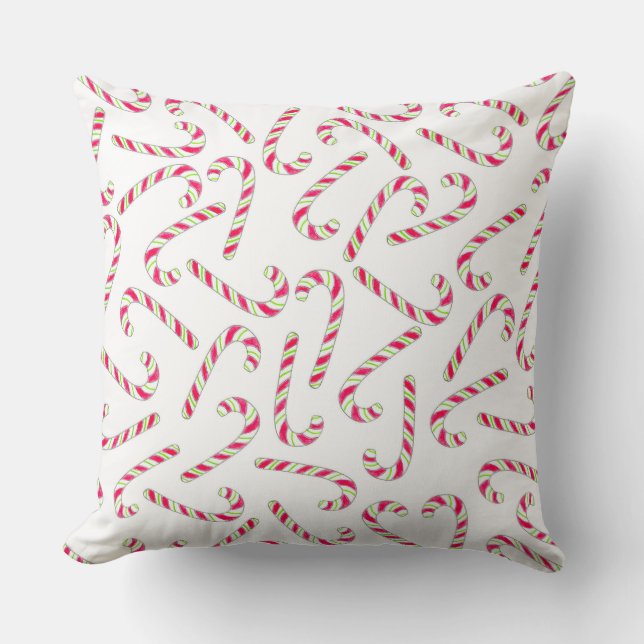 Coussin Sucre de canne de Noël motif (Recto)