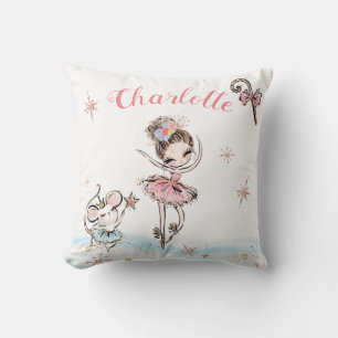 Coussin Sucre Plum Fairy Nutcracker Noël avec le nom
