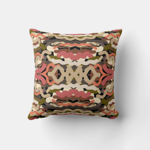 Coussin Sud-Ouest Squiggly Laid Terre Tone Abstrait