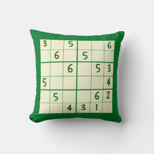 Coussin Sudoku Puzzle 6x6 Pillow