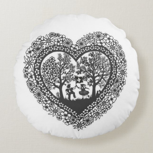 Coussin suisse Scherenschnitte (Devant)