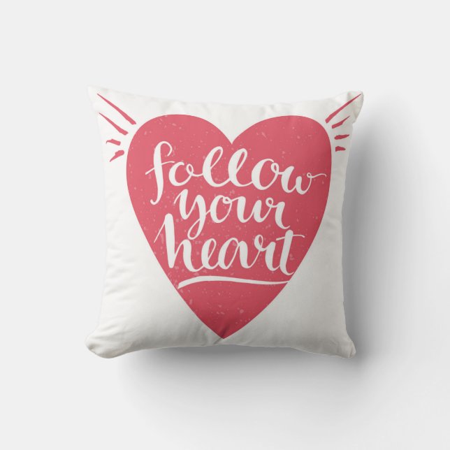 Coussin Suivez votre coeur (Recto)