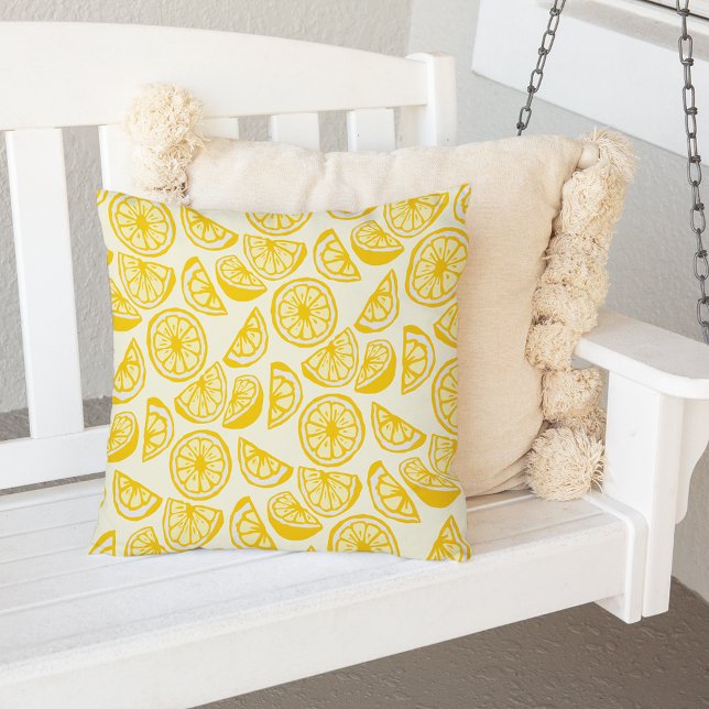 Coussin Summer Lemon Pattern (Créateur téléchargé)