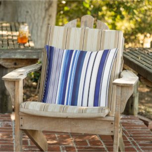 Coussin Summer Navy Blue Boat Collection de rayures tendan