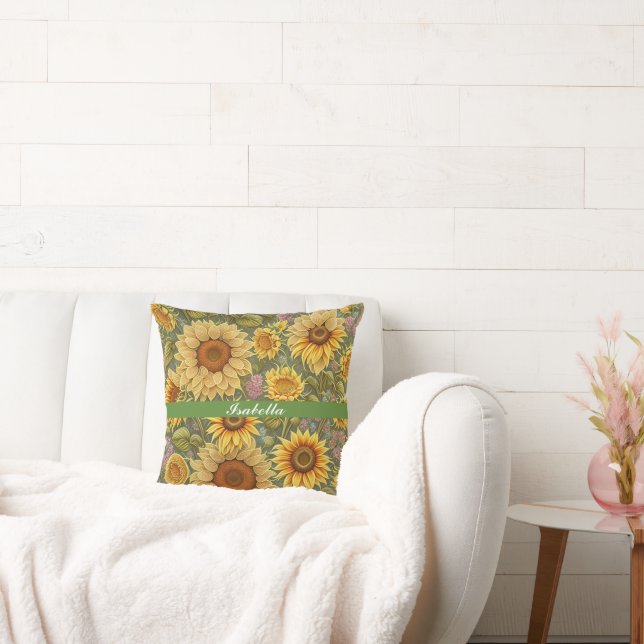 Coussin Sunflower Belle collection moderne (Canapé)