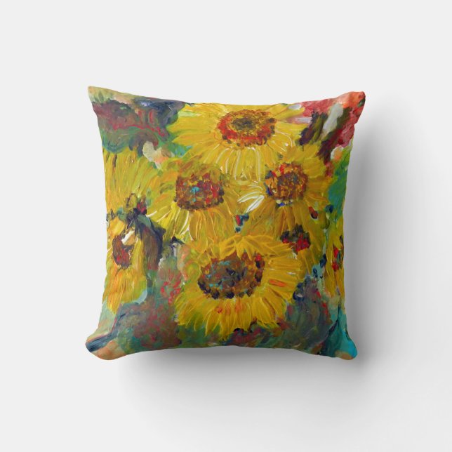 Coussin sunflower pillée (Recto)