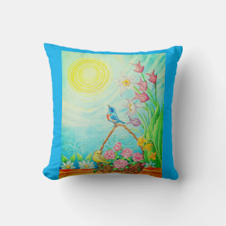 Coussin Sunshine blue skies throw pillow 