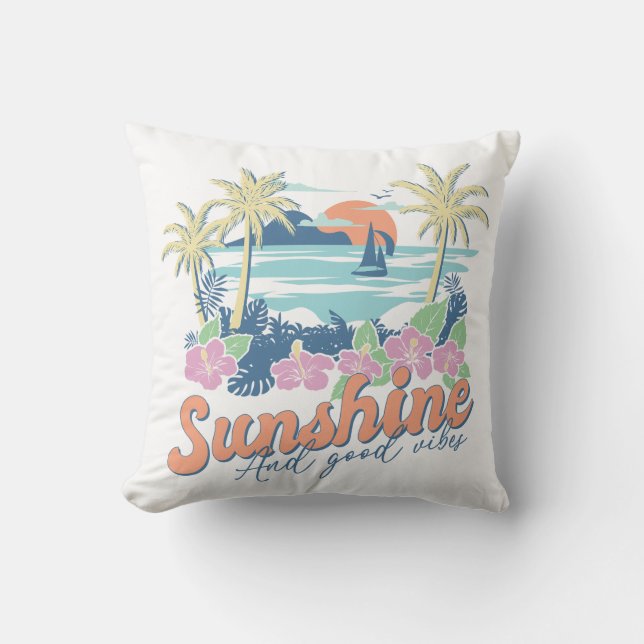 Coussin Sunshine Et Good Vibes (Recto)