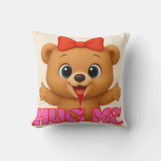 Coussin Super Cute Bear Pillow – Kawaii Animal Home Decor 