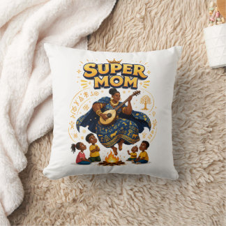 Coussin Super Maman Conteuse Africaine Fête des Mères