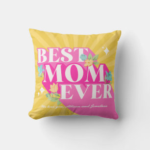 Coussin Super Maman Incroyable Rétro Psychédélique