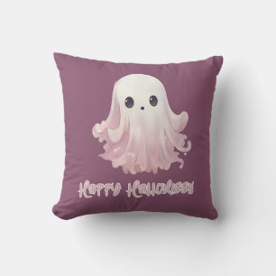 Coussin Super Mignon Fantôme Violet Joyeux Halloween
