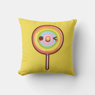 Coussin Super mignon kawaii arc-en-ciel lollipop couleur p