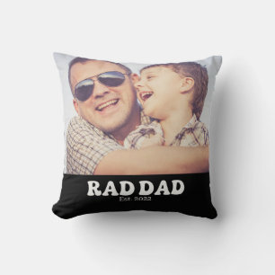 Coussin Super Papa Année de Fondation Photo Rétro