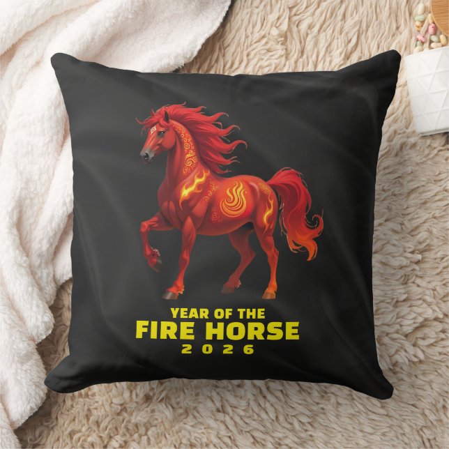 Coussin Superbe année chinoise du Cheval de Feu 2026 (Couverture)